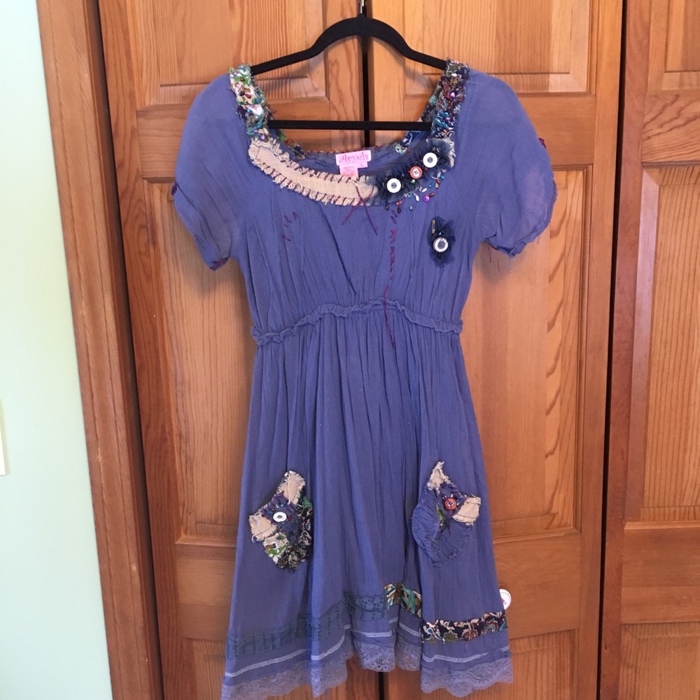 Boho Style Blue Dress